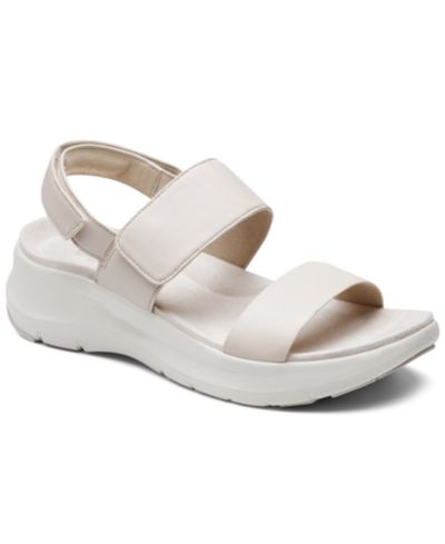 Rockport Женские открытые босоножки на танкетке Qwera