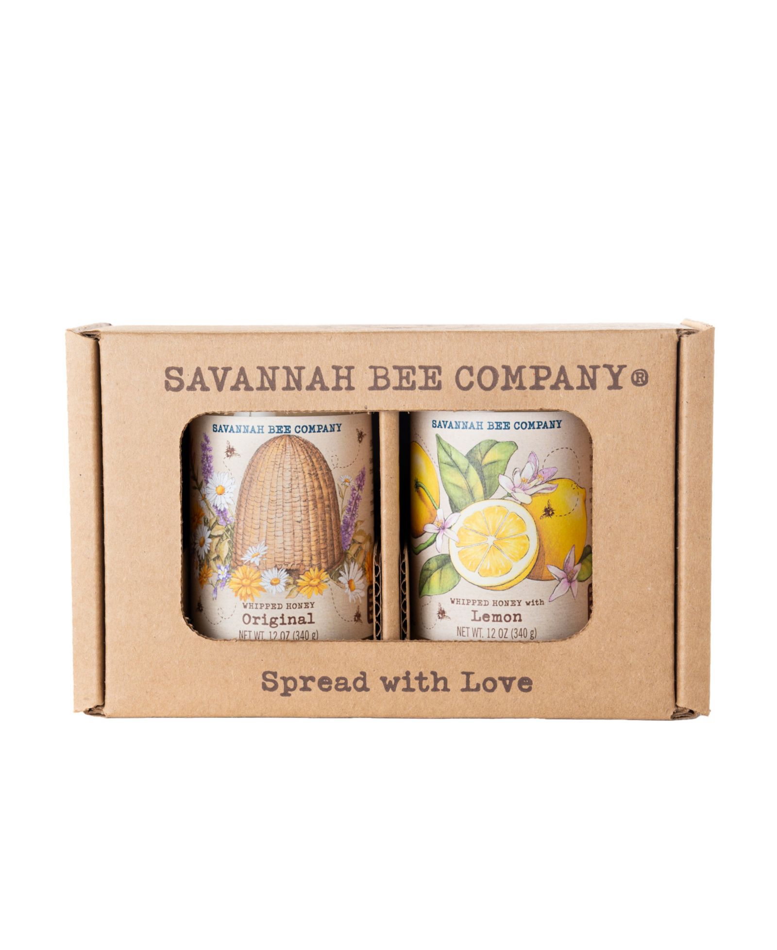 Подарочный набор взбитого меда Savannah Bee Company Original и Lemon, 12oz