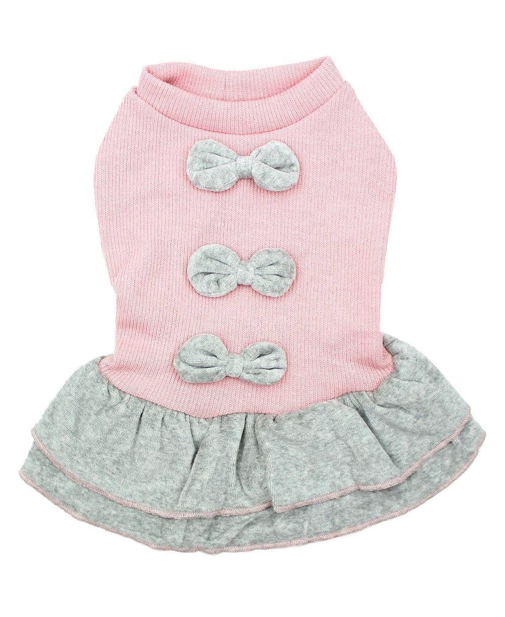 Женское платье для собак Parisian Pet Winter Bows, розовое