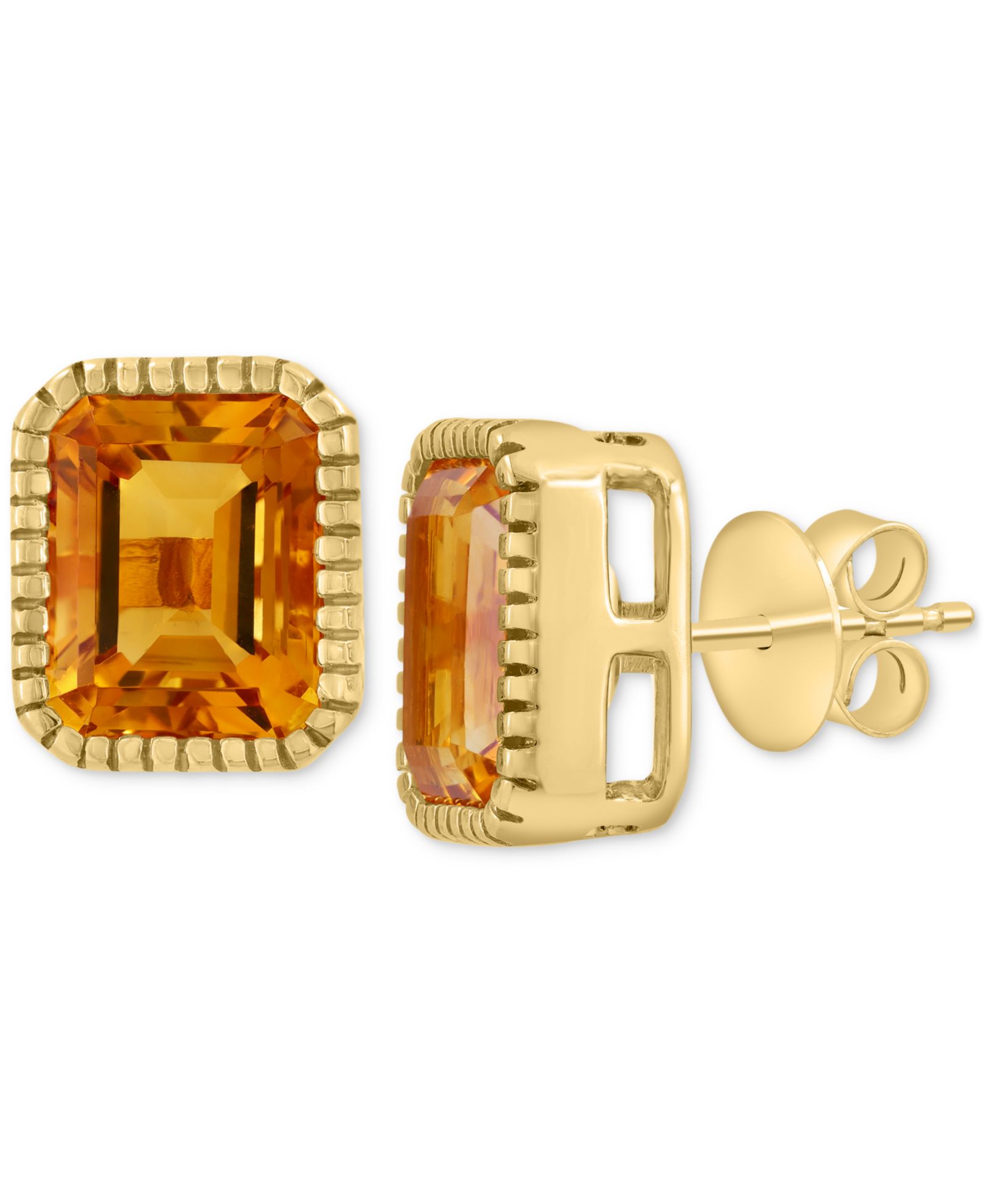 EFFY® Серьги-гвоздики Citrine (5-5/8 ct. tw.) в позолоченном серебре 14k Gold-Plated