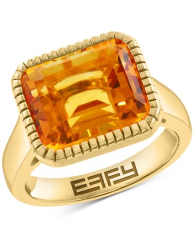 EFFY® Citrine Ring (5-5/8 ct. t.w.) in 14k Gold over Silver