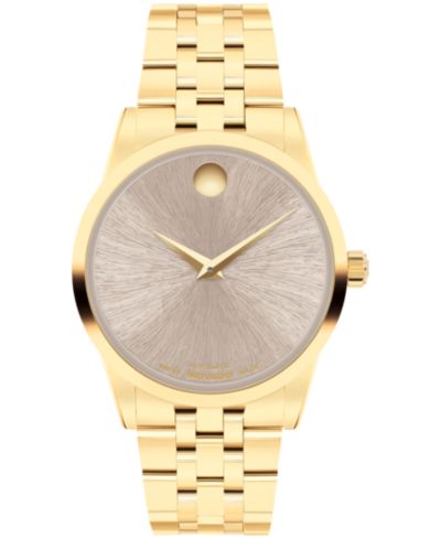 Женские часы Movado Museum Classic Swiss Automatic, 33mm, желтый PVD