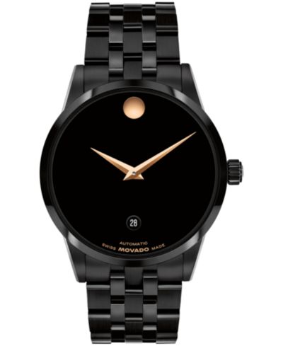 Мужские часы Movado Museum Classic Swiss Automatic Black PVD, 40mm