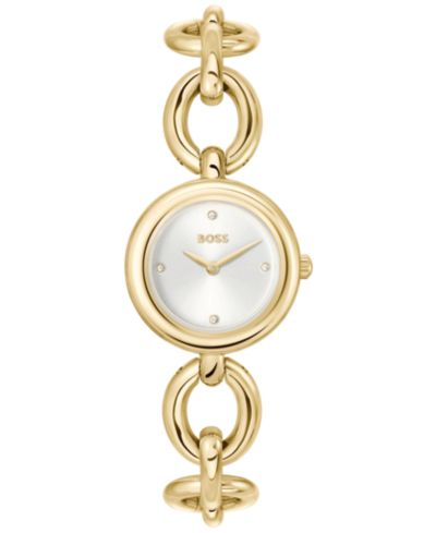 Женские часы Hugo Boss Live Quartz, тонкие, с золотым напылением, из нержавеющей стали, 28mm