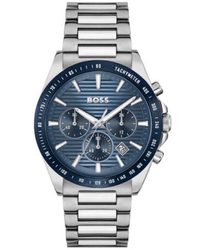 Мужские кварцевые хронографы Hugo Boss Men's Strike из нержавеющей стали, 41mm