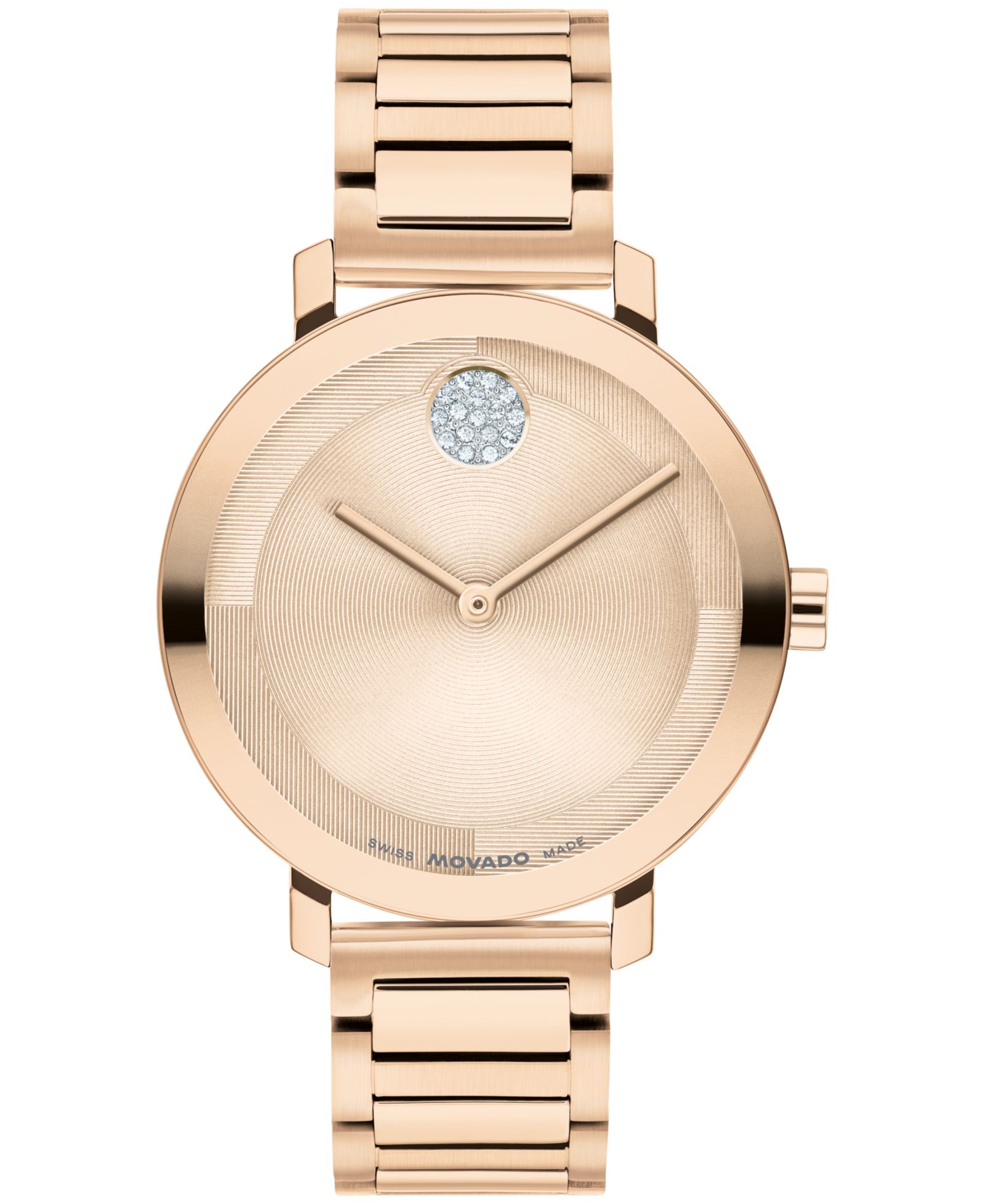 Женские часы Movado Bold Evolution 2.0 Swiss Quartz Ionic Plated Light Rose Gold Steel 34mm