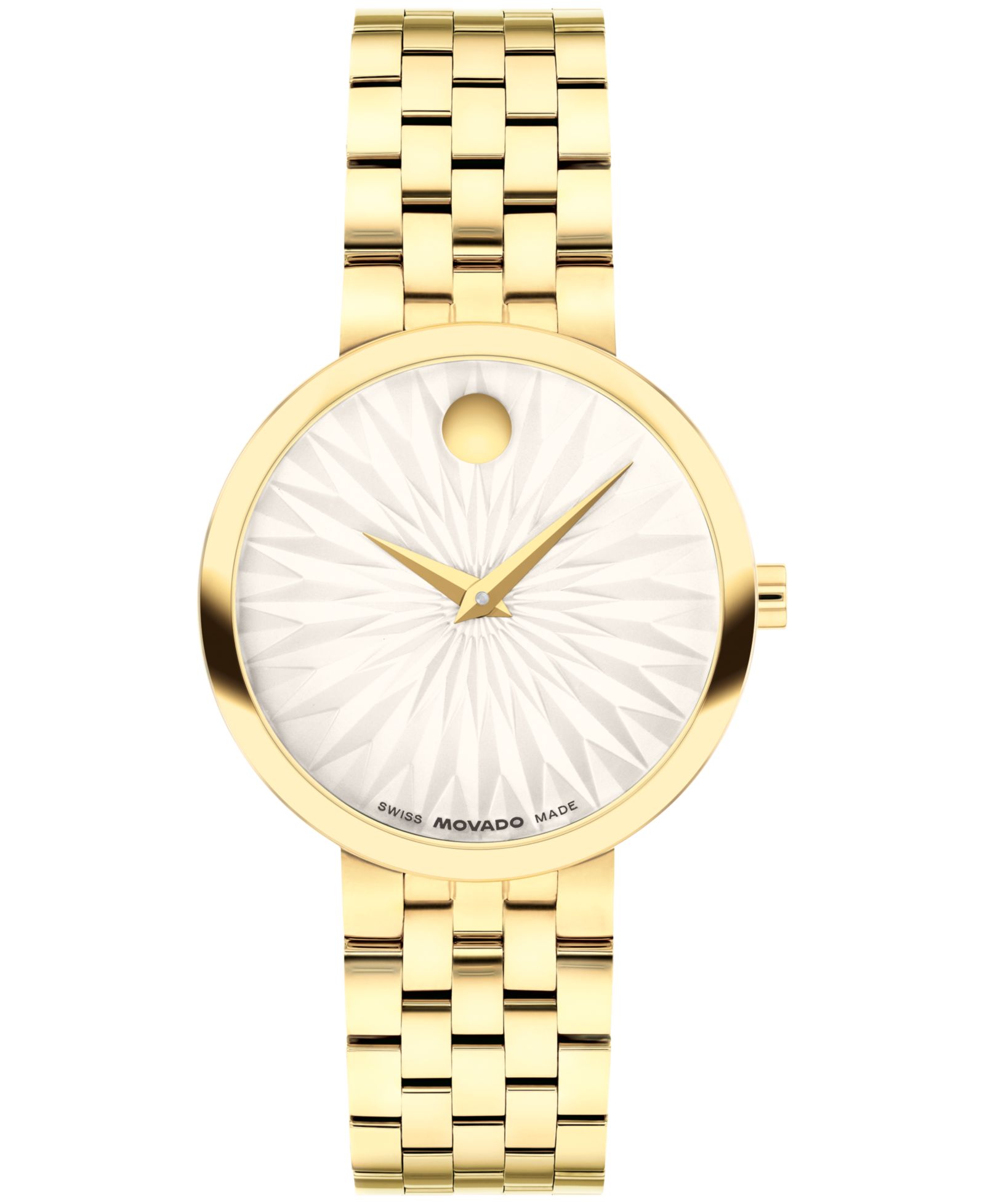 Movado Women's Museum Classic Swiss Quartz Yellow PVD Watch, 29.5mm
