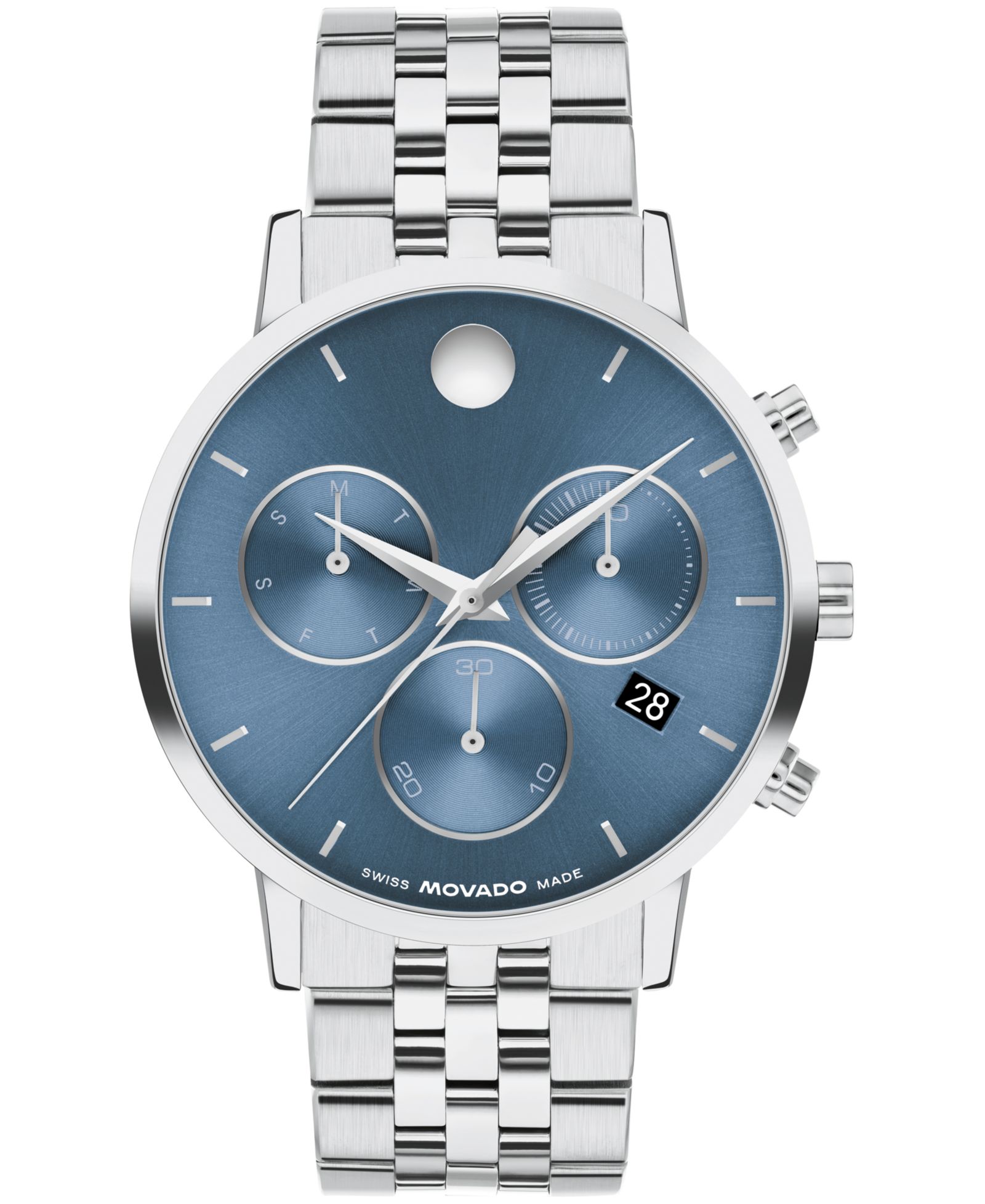 Movado Men's Museum Classic Swiss Quartz Chronograph Stainless-Steel Watch, 42mm
