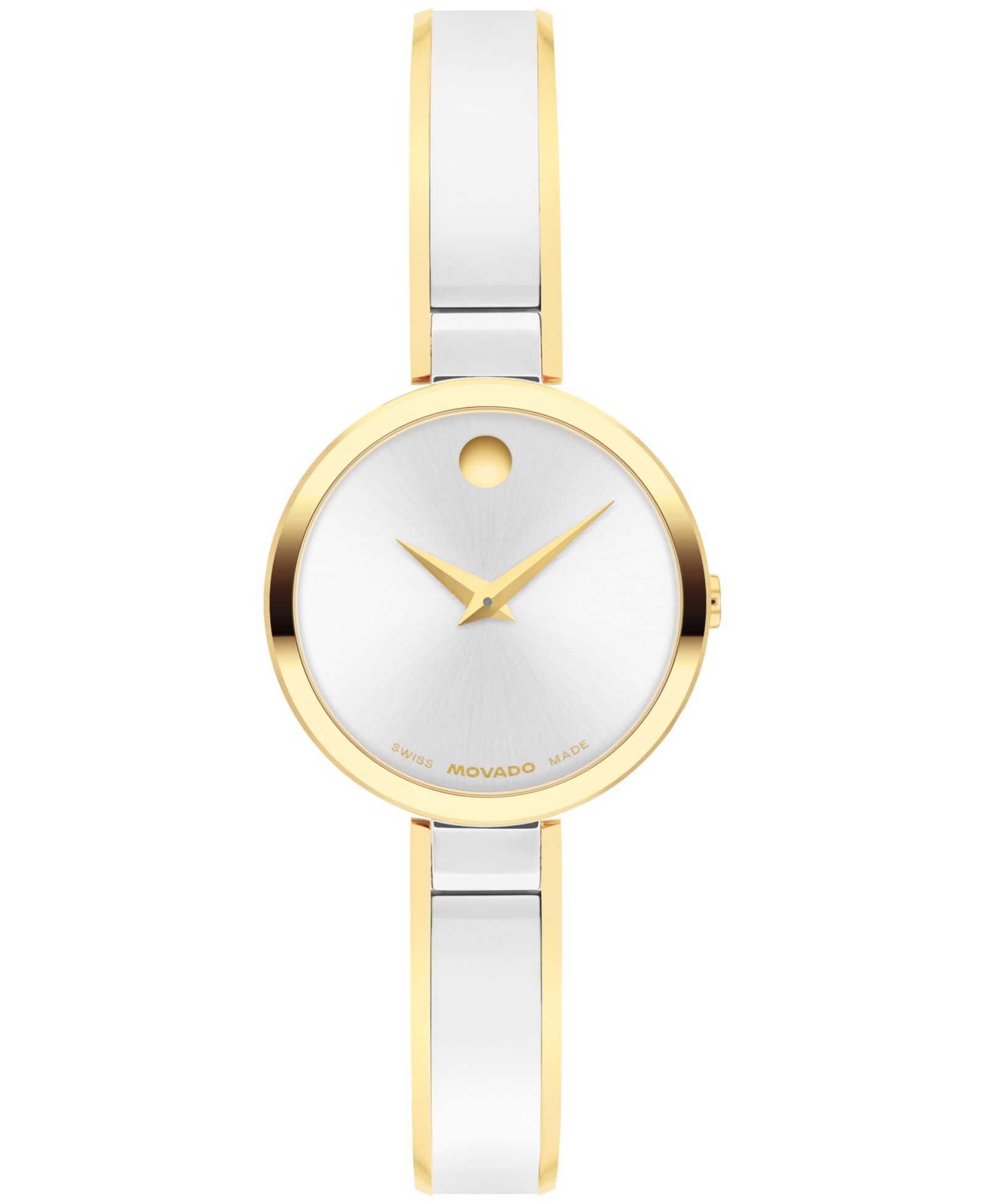 Movado Женские часы Moda Swiss Quartz из нержавеющей стали с желтым PVD, 24mm