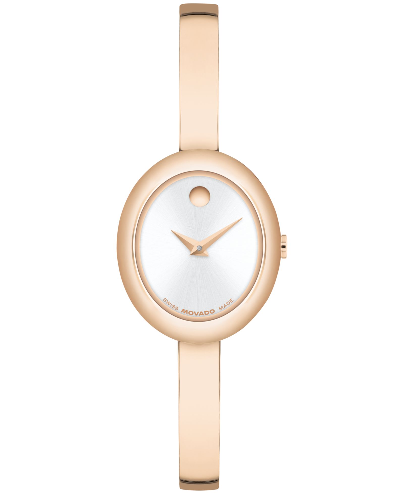 Женские часы Movado Museum Oval Bangle Swiss Quartz, 22 x 26mm