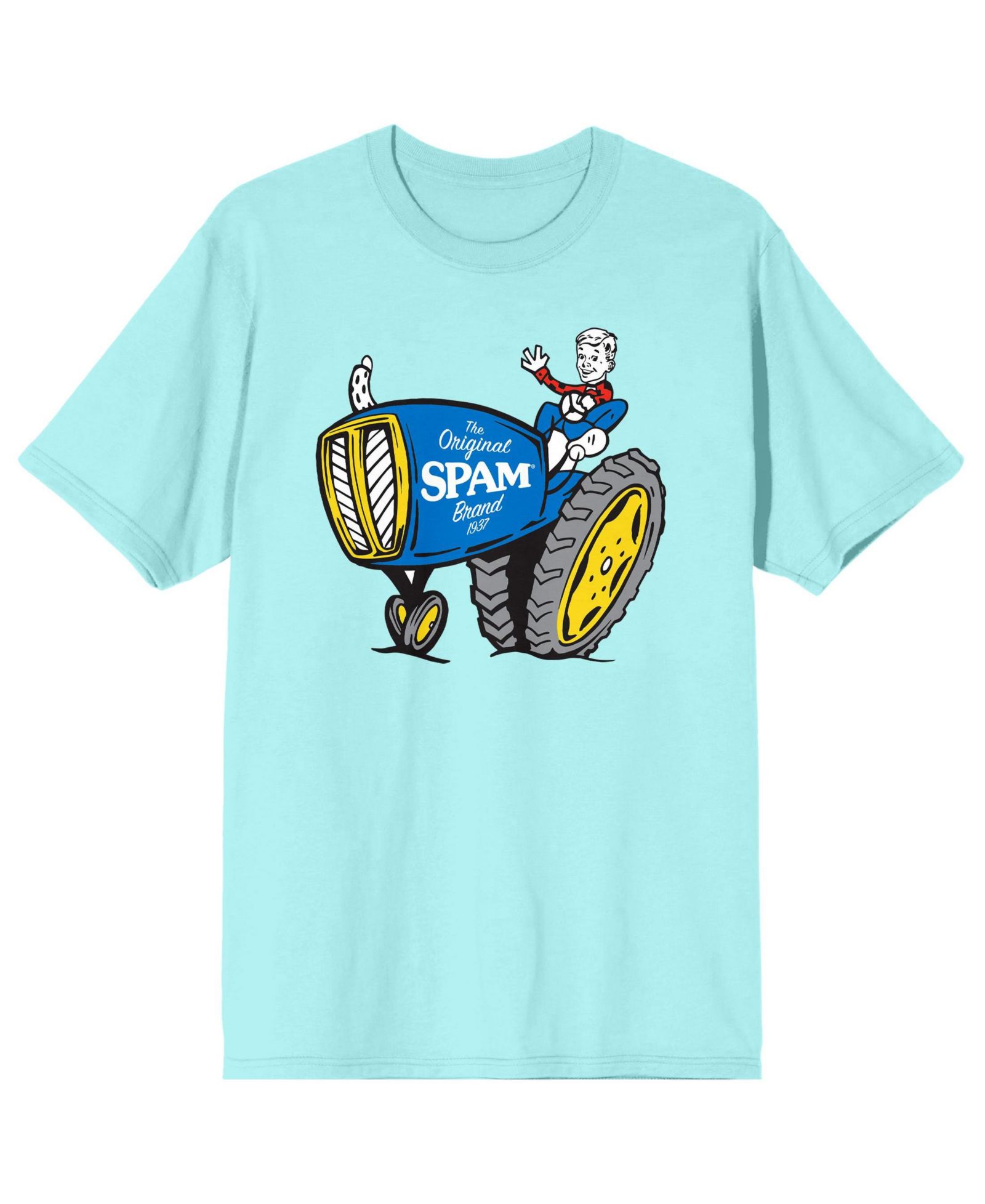Мужская футболка Spam The Original 1937 Boy and Tractor Celadon Large