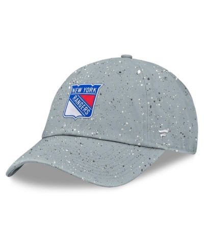 Fanatics Женская регулируемая кепка New York Rangers Heritage Snow Day Speckle, серая
