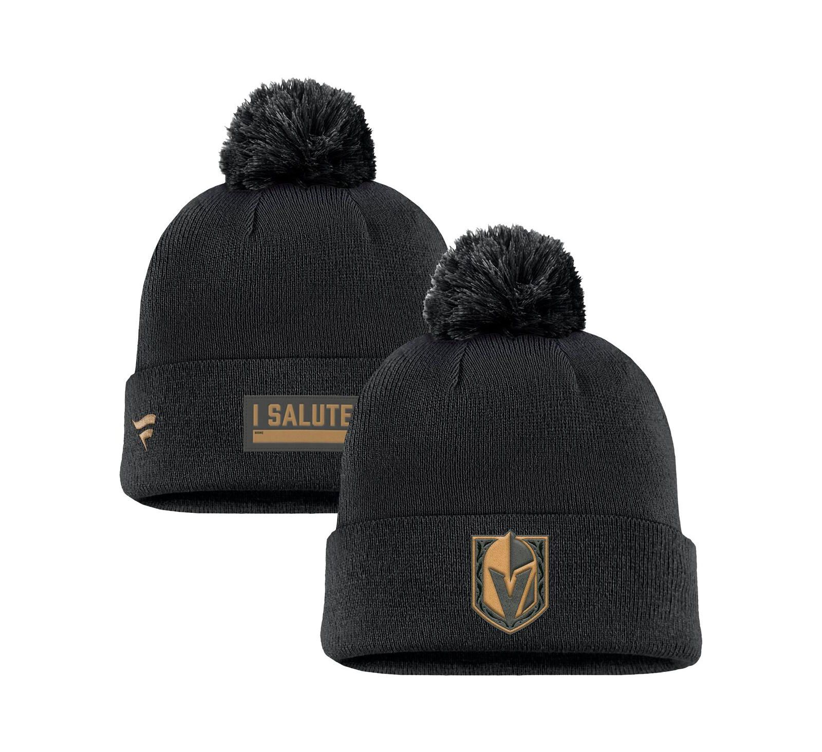 Fanatics Мужская черная вязаная шапка с помпоном Vegas Golden Knights Military Appreciation