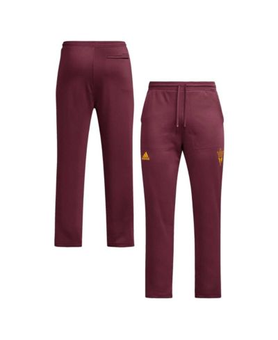 Adidas Men's Maroon Arizona State Sun Devils Open Hem AEROREADY Pants