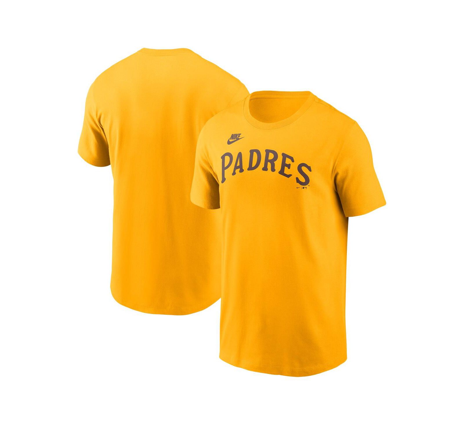 Nike Men's Gold San Diego Padres Cooperstown Wordmark T-Shirt