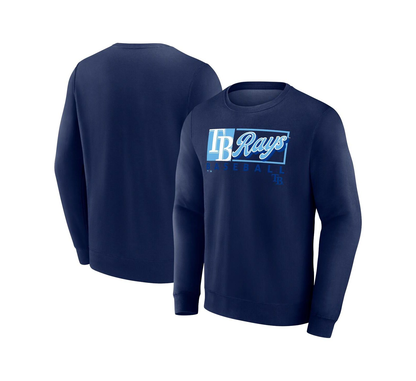 Мужское темно-синее флисовое худи Fanatics Tampa Bay Rays Focus