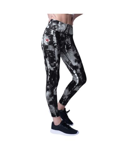 MSX by Michael Strahan Women's Black Kansas City Chiefs Serena Tie-Dye Leggings