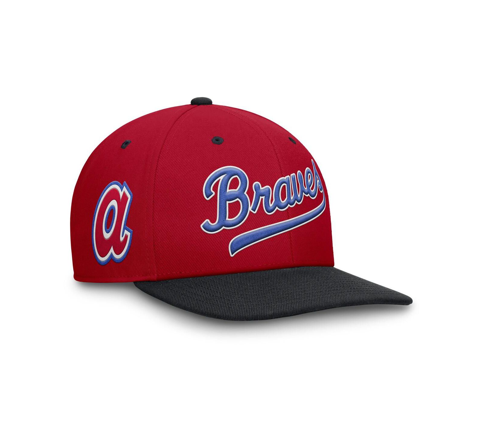 Nike Men's Red/Navy Atlanta Braves Cooperstown Collection Pro Performance Snapback Hat