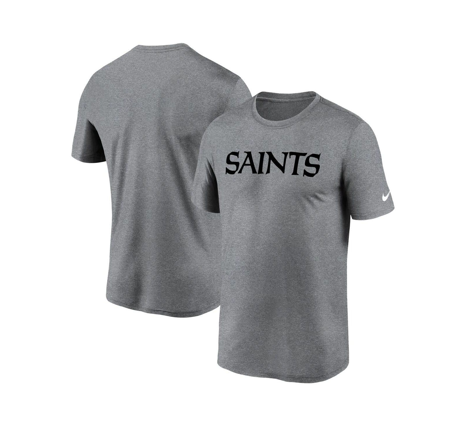 Nike Men's Heather Gray New Orleans Saints Legend Wordmark T-Shirt