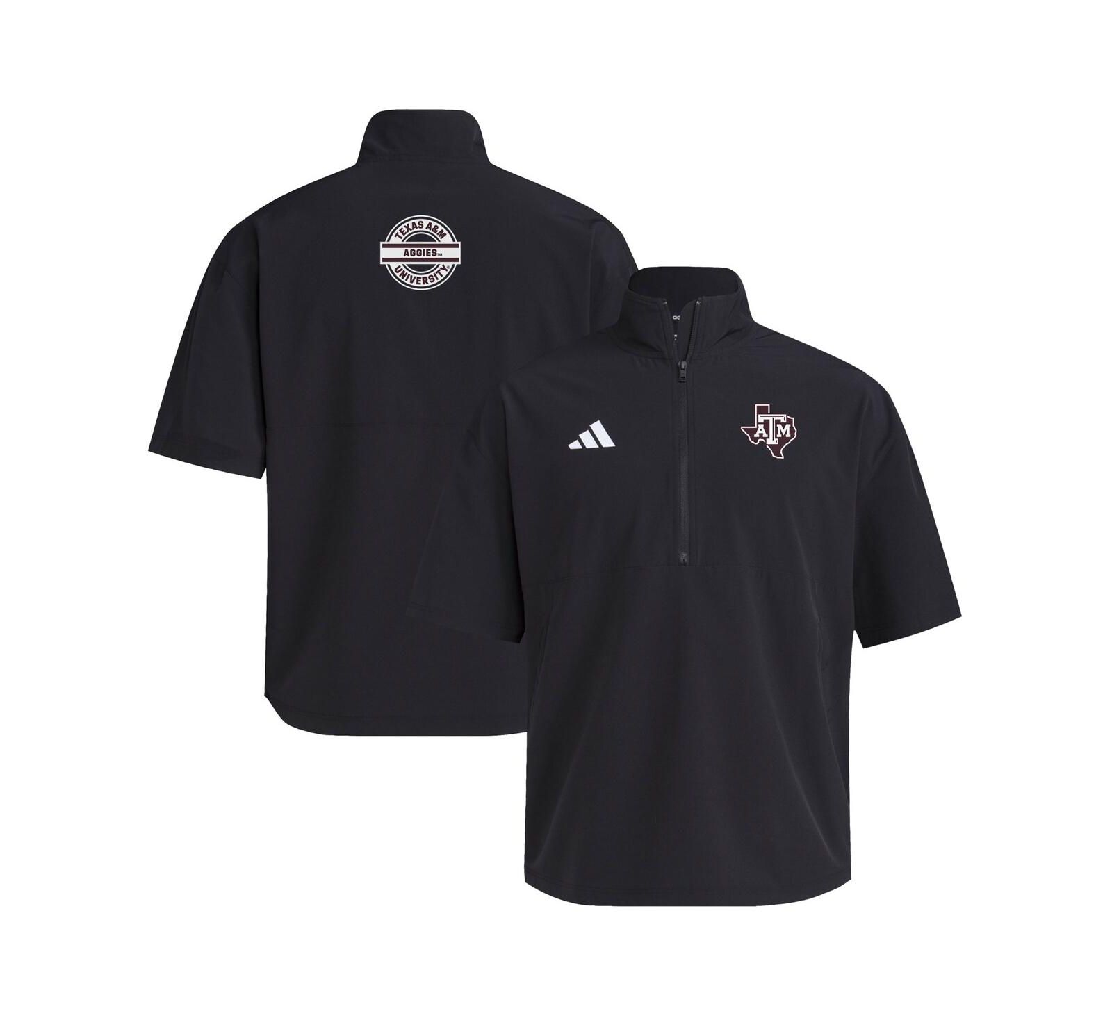 Adidas Men's Black Texas A&M Aggies 2024 Half-Zip Short Sleeve Training Jacket