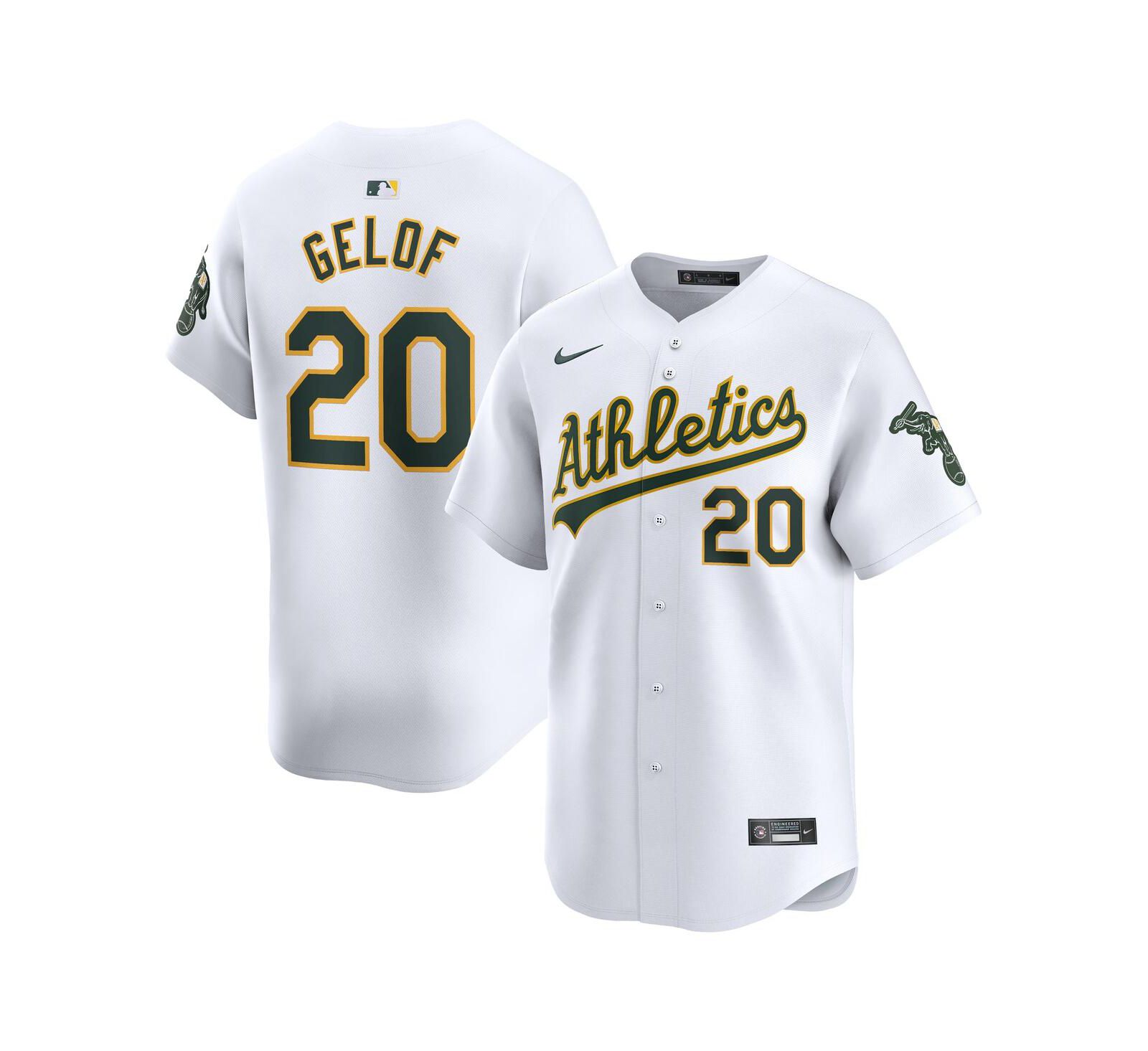 Nike Мужская джерси Zack Gelof White Athletics Home Limited Player