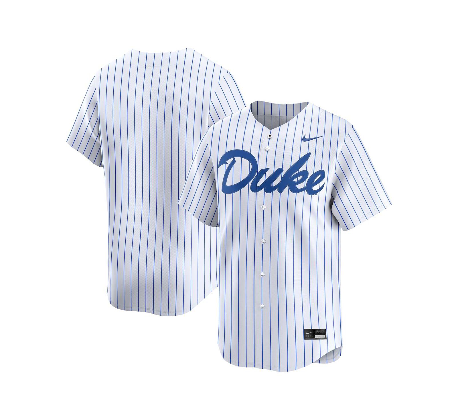 Nike Men's White Duke Blue Devils Home College Limited Baseball Jersey
