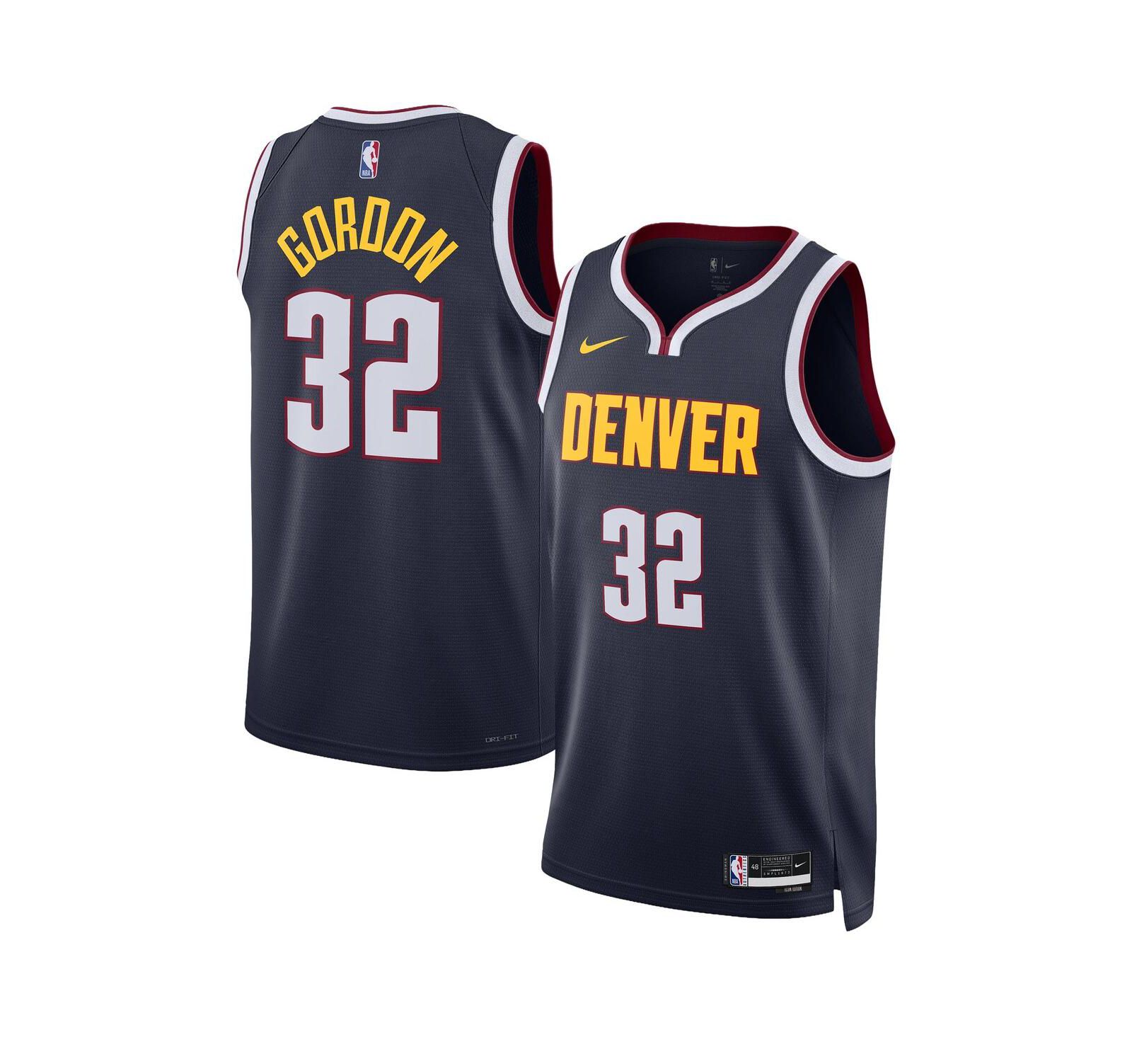 Nike Men's Women's джерси Aaron Gordon Denver Nuggets Swingman - Icon Edition