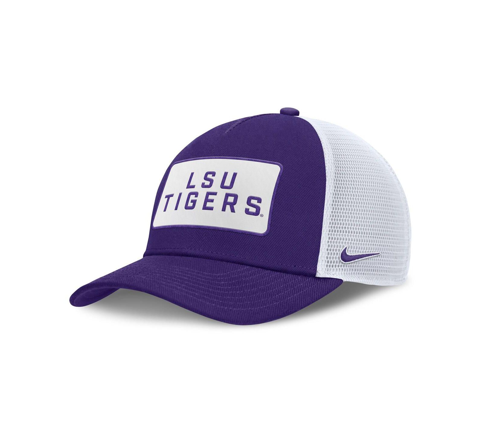 Мужская регулируемая кепка-траккер Nike Purple/White LSU Tigers 2025 On-Field Rise Patch