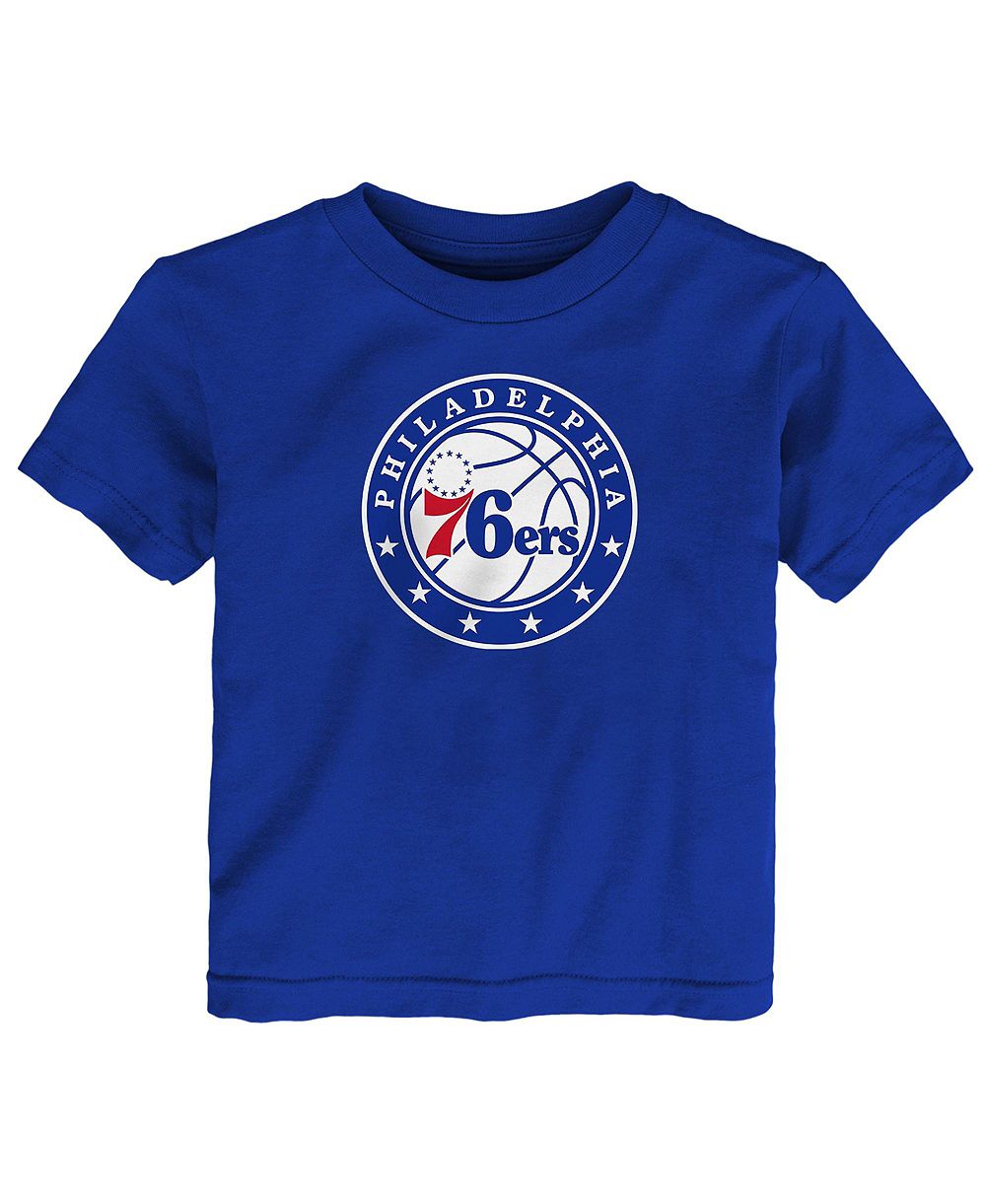 Детская футболка Outerstuff Royal Philadelphia 76ers Primary Logo