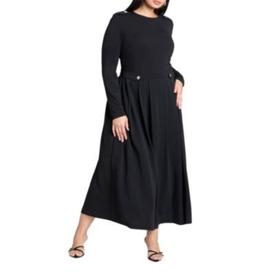 ELOQUII Women's Eupalette Dress With Pleats