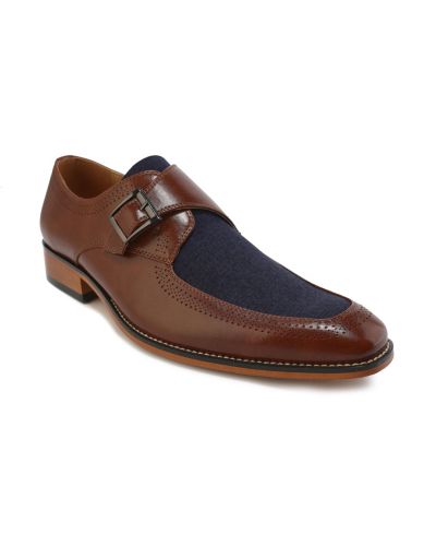Мужские лоферы Gino Vitale Men's Moc Toe Monk Strap Two-Tone