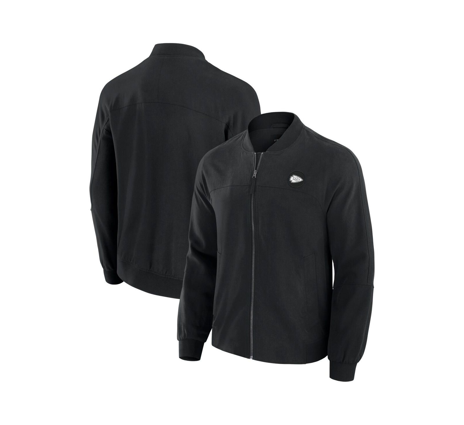 J. Palmer Men's Black Kansas City Chiefs Lightweight Cover-4 Tri-Blend Full-Zip Jacket