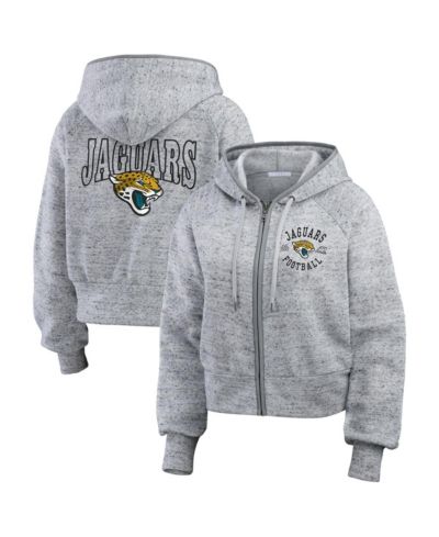 Женское худи WEAR by Erin Andrews Heather Gray Jacksonville Jaguars Speckled Fleece