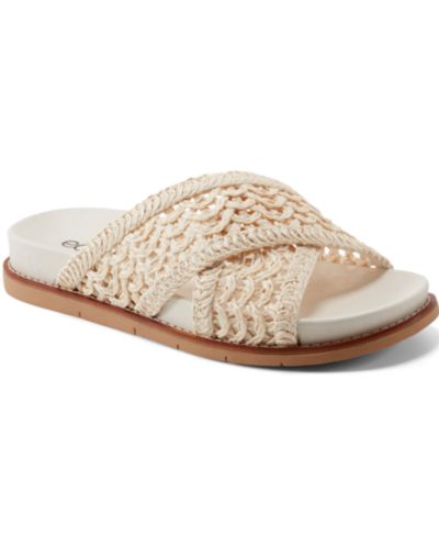 Earth Women's Flurry Woven Crisscross Flat Sandals
