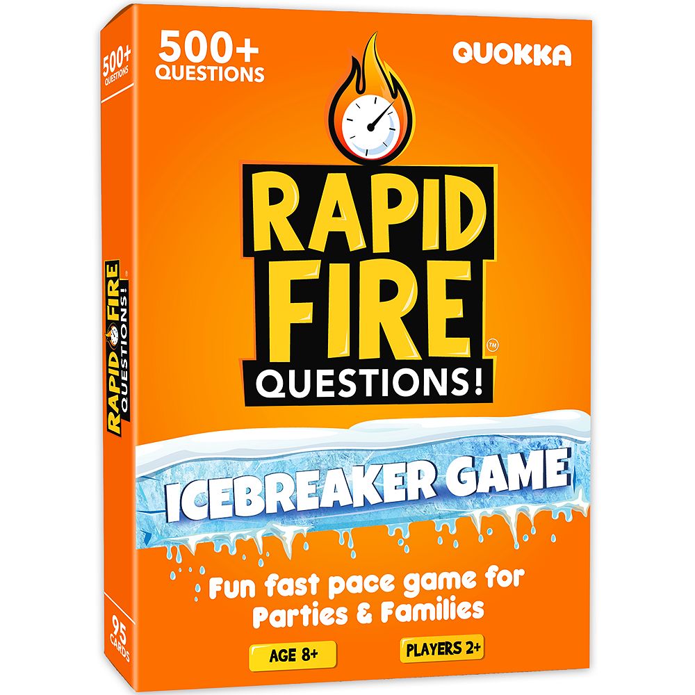 Quokka Rapid Fire Conversation Party Card Game, 95 Cards, Ages 8+