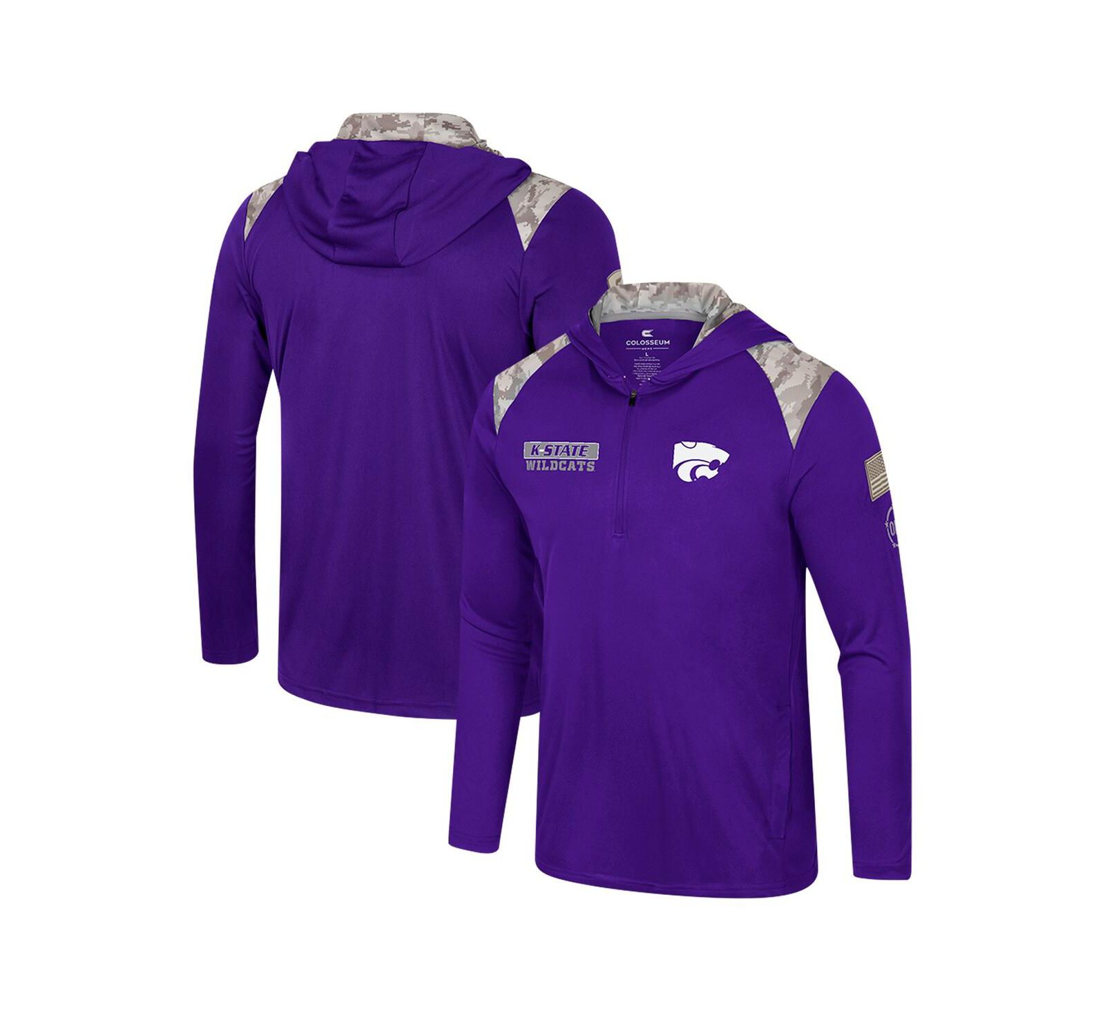 Colosseum Мужское худи на молнии Kansas State Wildcats Purple