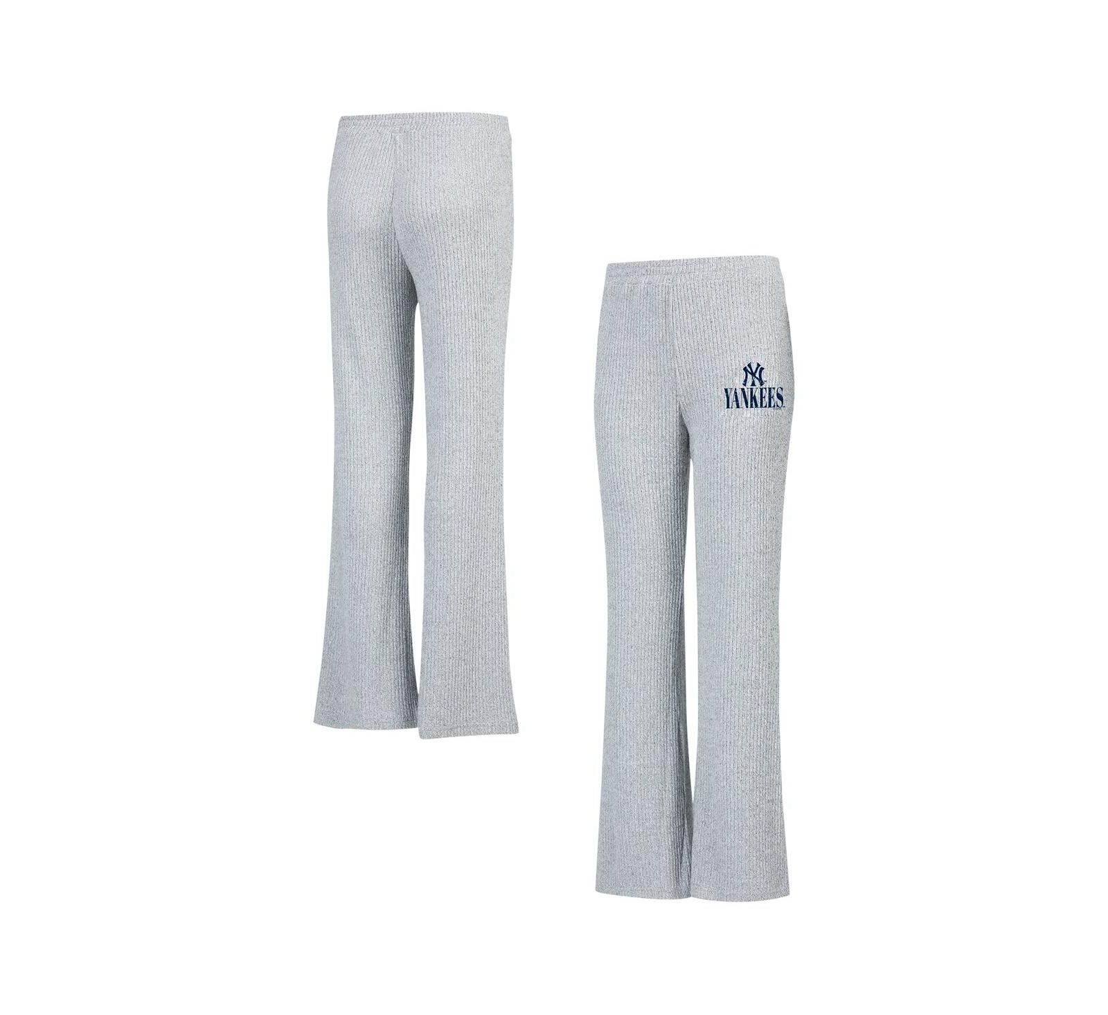 Женские брюки для сна Concepts Sport Gray New York Yankees Juniper Rib Knit Flare
