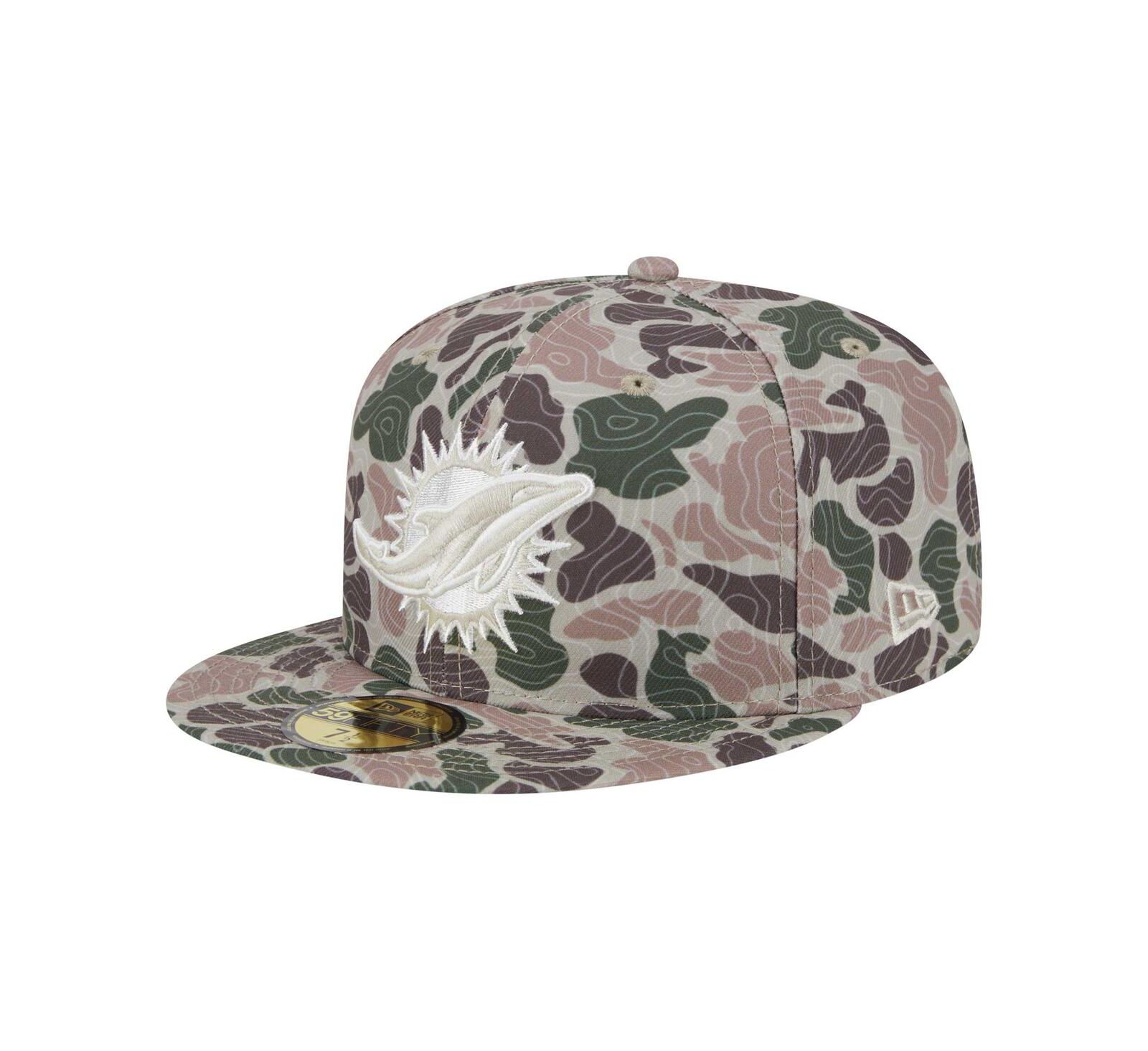New Era Men's Camo Miami Dolphins Geo 59FIFTY Fitted Hat