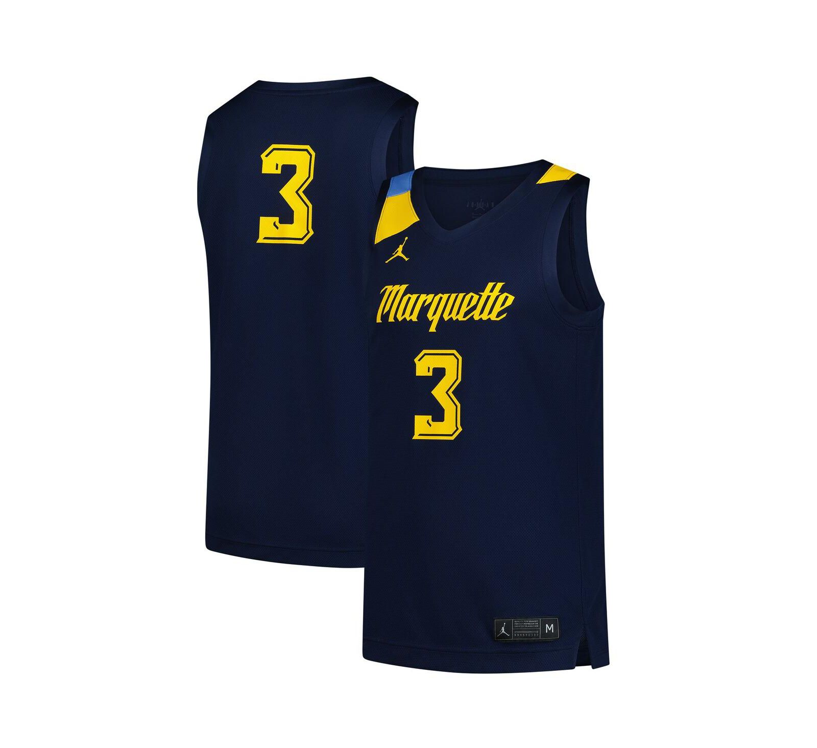 Jordan Мужская реплика баскетбольная джерси Marquette Golden Eagles, 3 Navy