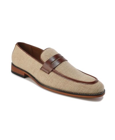 Gino Vitale Men's Moc Toe Penny Slip On Loafer