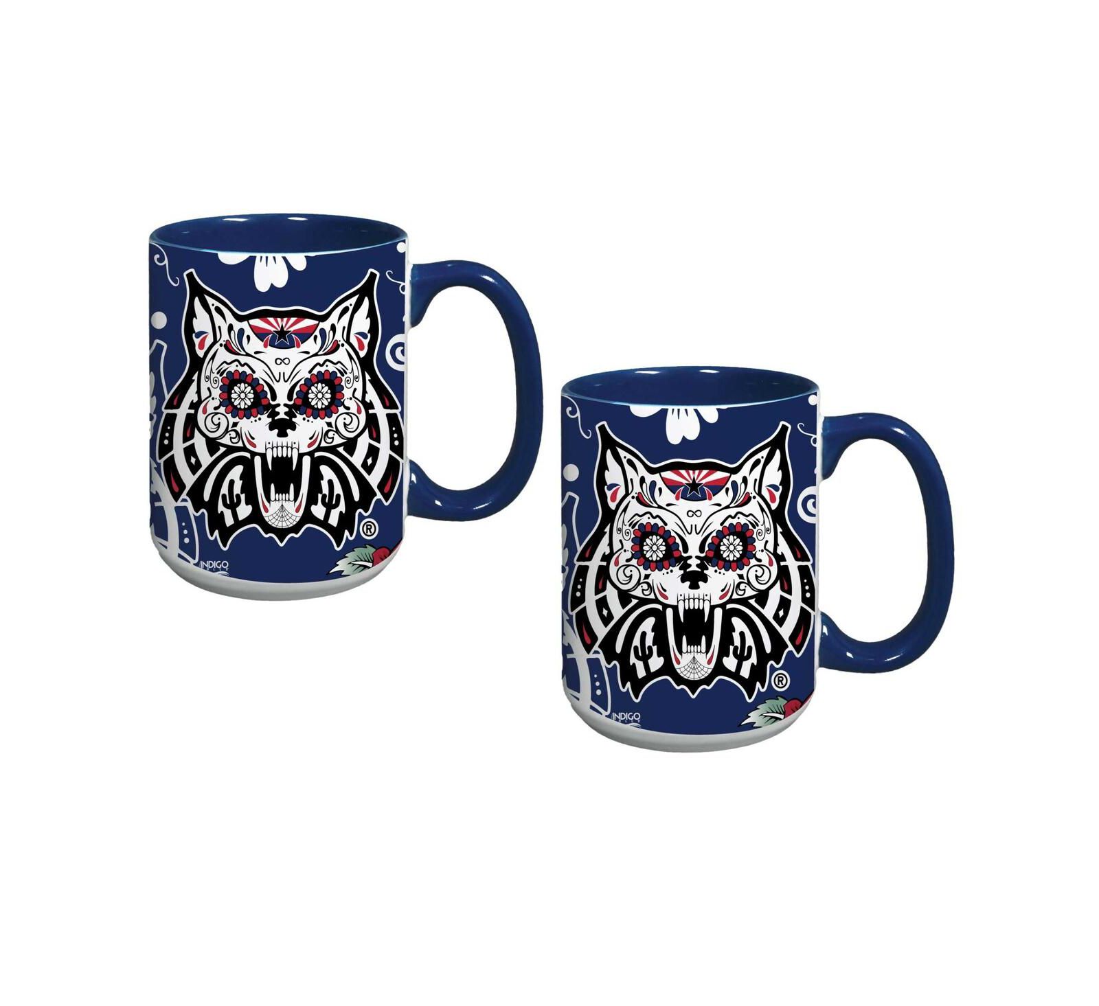 Кружка Indigo Falls Arizona Wildcats Dia De Los Muertos, набор из 2 шт.