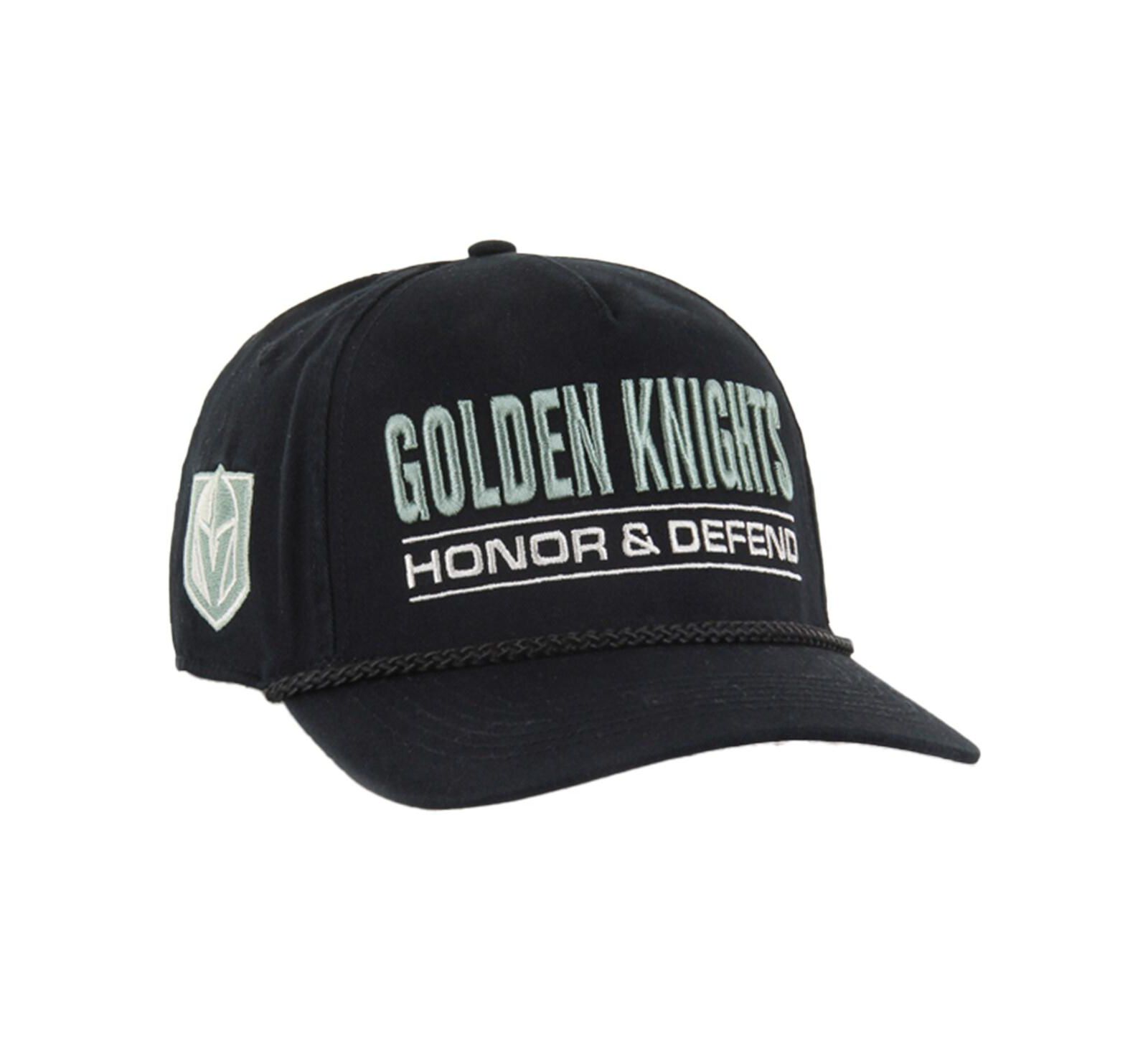 Мужская кепка '47 Brand Black Vegas Golden Knights OHT Military Appreciation Homeland Honor and Defend Hitch Adjustable