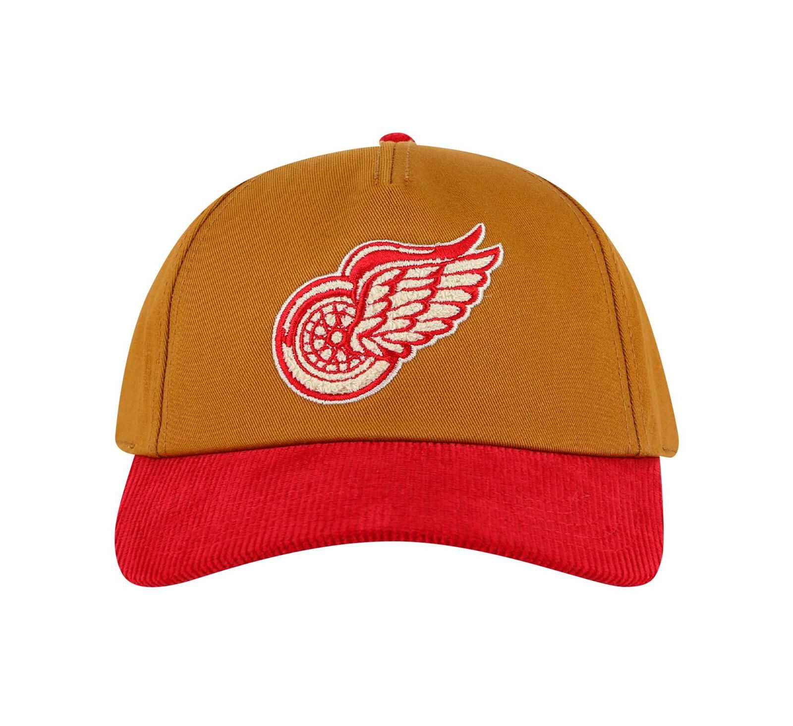 Мужская бежево-красная кепка American Needle Detroit Red Wings Burnett Adjustable