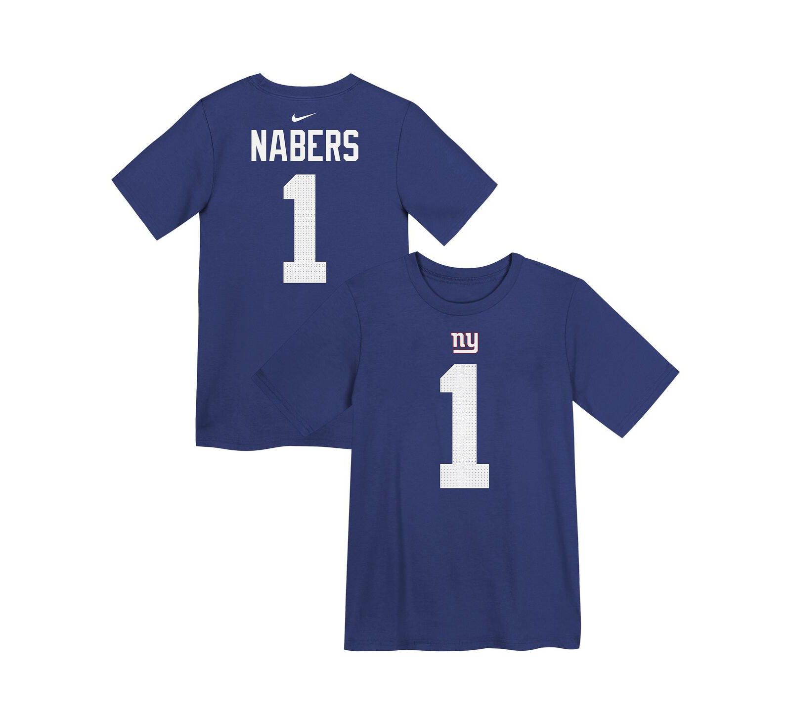 Детская футболка Nike Malik Nabers Royal New York Giants Name & Number