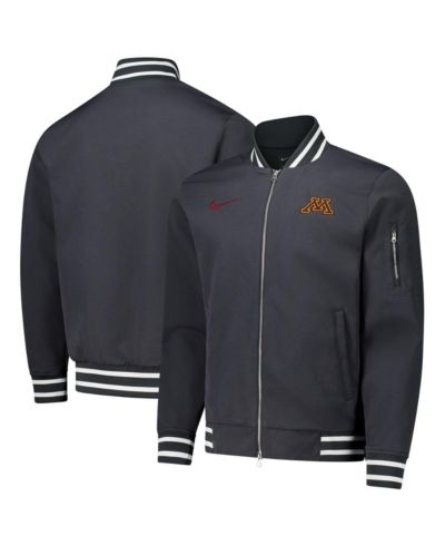 Мужская бомбер-куртка Nike Men's Anthracite Minnesota Golden Gophers Full-Zip
