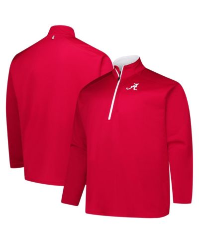 Мужской топ Fanatics Crimson Alabama Crimson Tide Big & Tall Defender с молнией на четверть