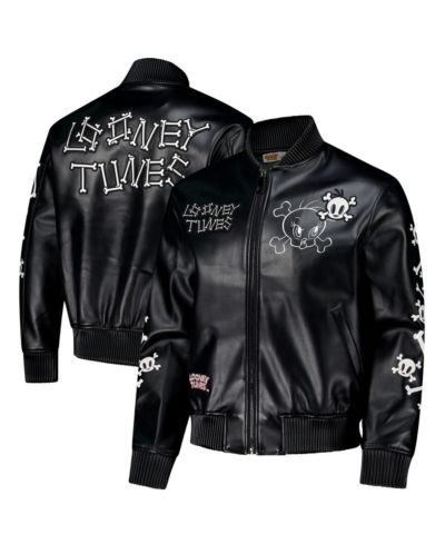 Мужская куртка-бомбер Freeze Max Black Looney Tunes Tweety Bones Full-Zip Varsity
