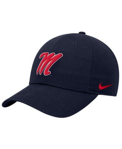Nike Мужская темно-синяя регулируемая кепка Ole Miss Rebels Club
