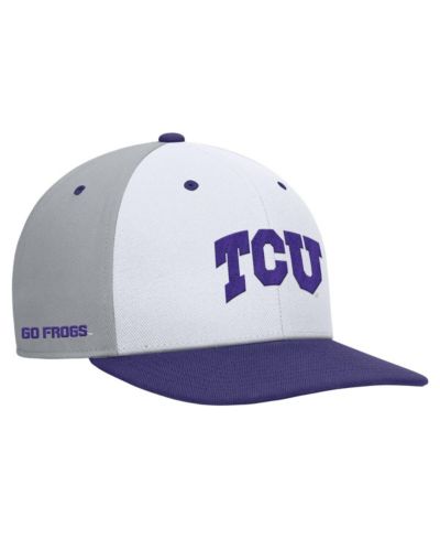 Nike Мужская белая/серая кепка TCU Horned Frogs Pro Performance Snapback