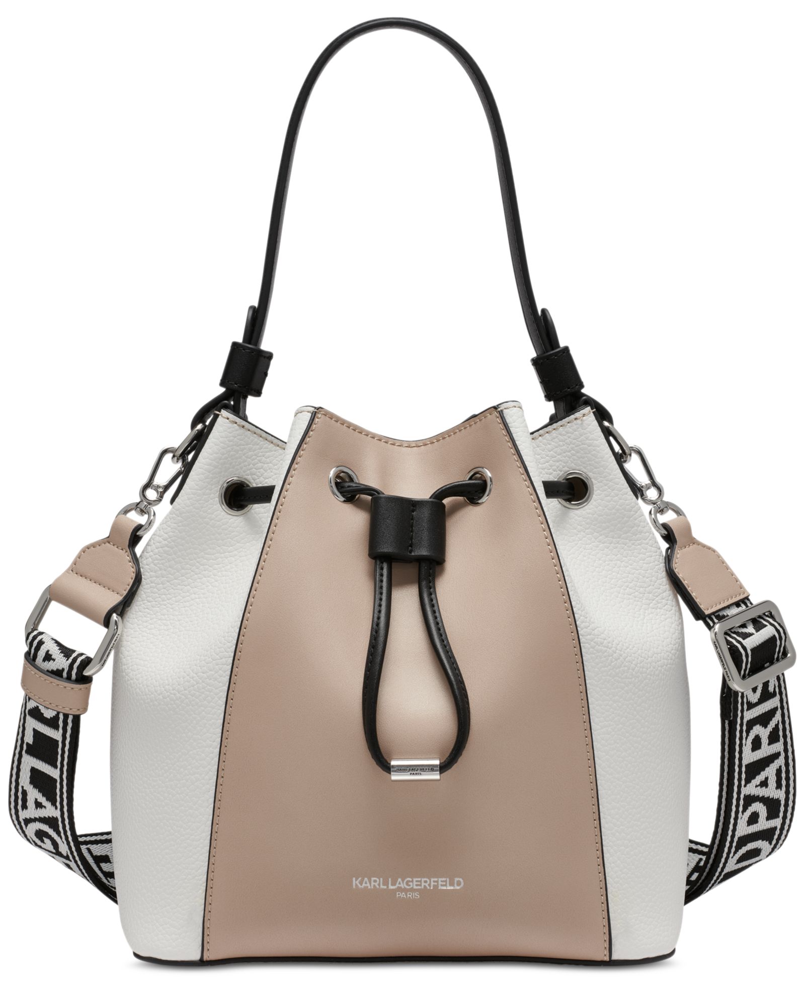 KARL LAGERFELD PARIS Adele Small Bucket Handbag